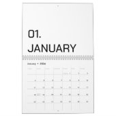 Nouveau calendrier de logo texte personnalisé (Jan 2026)