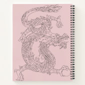 Nouveau Carnet de sketchbook de dragon chinois ros (Dos)