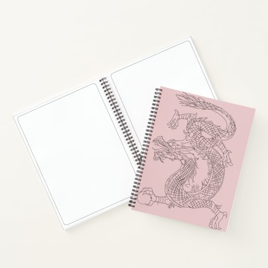 Nouveau Carnet de sketchbook de dragon chinois ros (Intérieur)