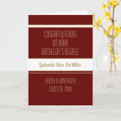 Nouveau ! Carte de fin d'études de licence personn (Fleur jaune)