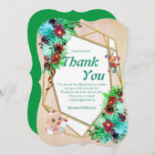 Nouveau Carte de remerciements bébé (Devant / Derrière)