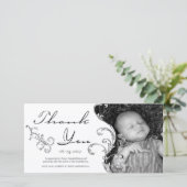 Nouveau carte de remerciements de bébé de Flourish (Debout devant)