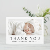 Nouveau carte de remerciements photo bébé (Debout devant)