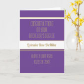 Nouveau ! Carte de remise de diplôme de licence su (Fleur jaune)