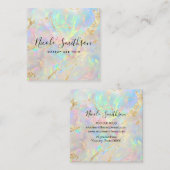 nouveau carte de visite carré opal (Devant / Derrière)