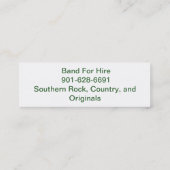 Nouveau carte de visite de Graham Rd (Dos)