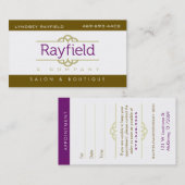 NOUVEAU carte de visite de Lyndsey Rayfield (Devant / Derrière)