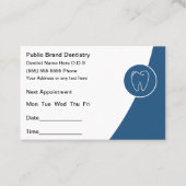 Nouveau Carte de visite de nomination pour dentist (Devant)