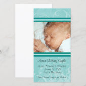 Nouveau Carte photo bébé style Mod (Devant / Derrière)