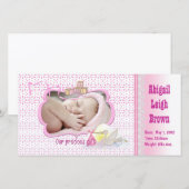Nouveau Carte photo de fille de bébé (Devant / Derrière)