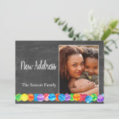 Nouveau carte photo de l'aquarelle d'adresse (Debout devant)