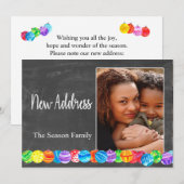 Nouveau carte photo de l'aquarelle d'adresse (Devant / Derrière)