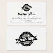 Nouveau changement d'adresse avec logo d'entrepris (Devant & derrière)