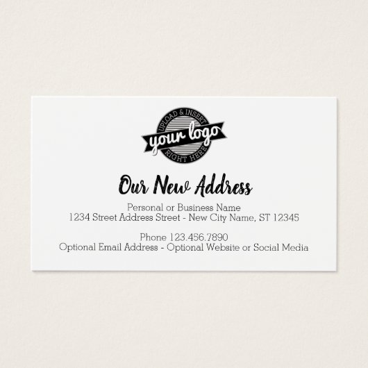 Nouveau changement d'adresse avec logo d'entrepris (Devant)