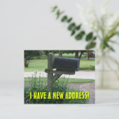 Nouveau changement d'adresse Carte postale (Debout devant)