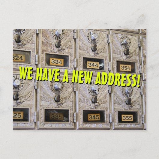 Nouveau changement d'adresse Carte postale (Devant)