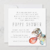 Nouveau chiot | Invitation à la douche de chiot (Devant)