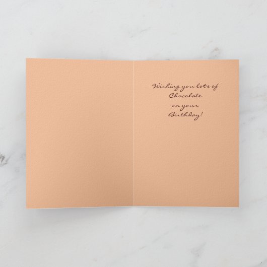 Nouveau Chocolate Verjaardag Kaart (Binnen)