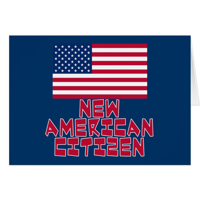 Nouveau citoyen américain avec le drapeau (Devant horizontal)