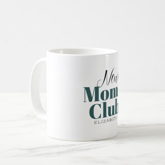Nouveau club maman Calligraphie monogramme tasse d (Devant gauche)