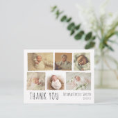 Nouveau collage photo carte de remerciements bébé (Debout devant)