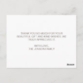 Nouveau collage photo carte de remerciements bébé (Dos)