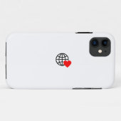 Nouveau coque iphone de logo texte personnalisé (Dos (Horizontal))