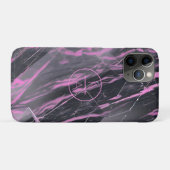 Nouveau Coque iphone de monogramme en marbre rose  (Dos (Horizontal))