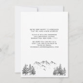 Nouveau cou de la carte de Faire-part mobile Woods (Dos)