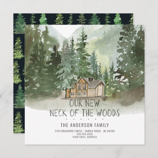 Nouveau cou du Faire-part de déplacement de la mon (Devant / Derrière)