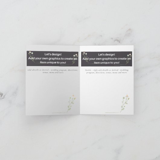 NOUVEAU ! CRÉEZ VOTRE PROPRE PROGRAMME DE MARIAGE, (Intérieur)