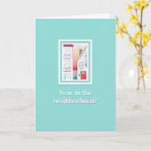 Nouveau dans le quartier ? Carte d'accueil (Fleur jaune)