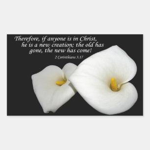 nouveau dans l'écriture Christ avec autocollant de