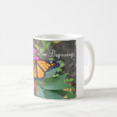 Nouveau Début Monarque Papillon Mug (Devant droit)