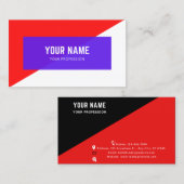 Nouveau design de carte de visite (Devant / Derrière)