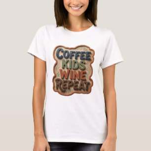 Nouveau design de t-shirt BLEU COFFEE ENFANTS VIN