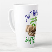 NOUVEAU DEVENEZ ÉCOLO DE CONCEPTION TALL CAFÉ MUG (Angle gauche)