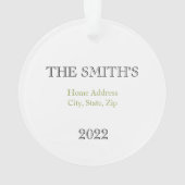 Nouveau domicile Nom, adresse, code postal Année (dos)