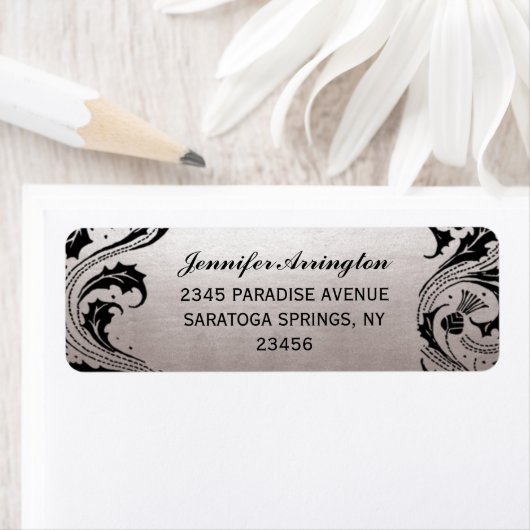 Nouveau Dream Trouwstempels - Zilver & Zwart Etiket (Insitu)