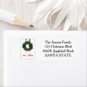 Nouveau Étiquette de vacances d'adresse (En situation)