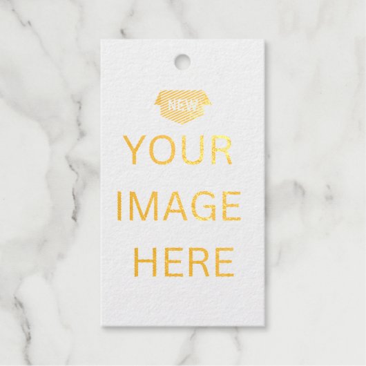 NOUVEAU ! Étiquettes Cadeaux Dorées - Rectangle - (Recto)