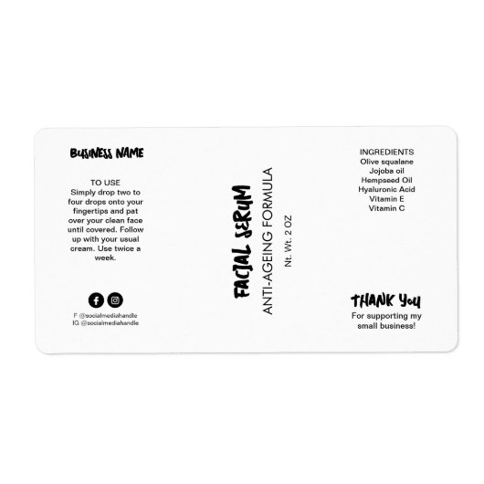 Nouveau Étiquettes de bouteille de gouttelette bla (Devant)