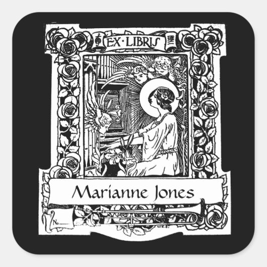 Nouveau Ex-Libris Boekplaat Stickers (Voorkant)