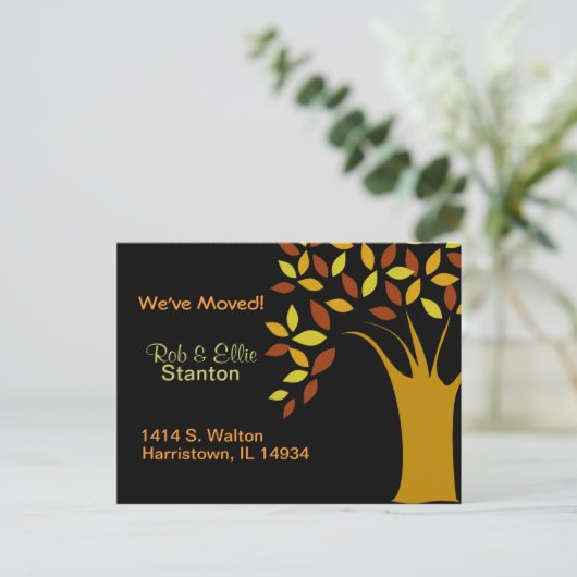 Nouveau faire-part à thème d'automne (Debout devant)