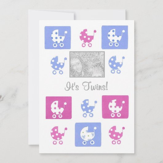 Nouveau Faire-part Baby Twins (Devant)
