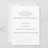 Nouveau Faire-part Baby Twins (Dos)