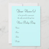 Nouveau Faire-part bébé garçon - couette lit bébé (Dos)