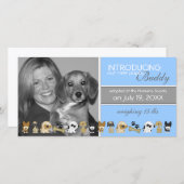 Nouveau Faire-part d'adoption de chien (Devant / Derrière)