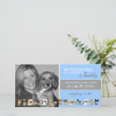 Nouveau Faire-part d'adoption de chien (Debout devant)