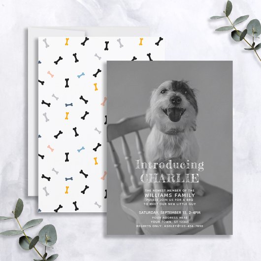 Nouveau Faire-part d'adoption de photos de chiot